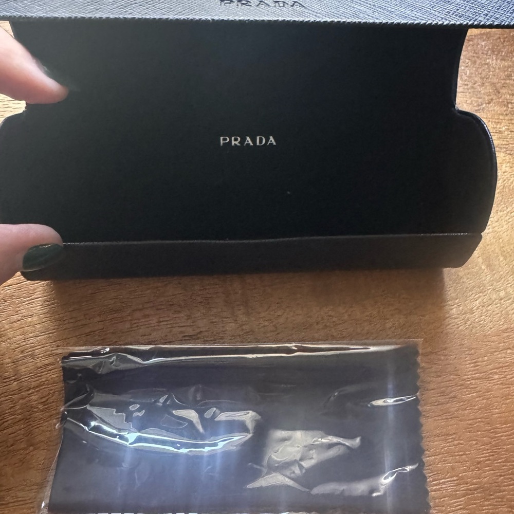 Prada Women's Glasses - Dark brown, green, and tan - Picture 7 of 8